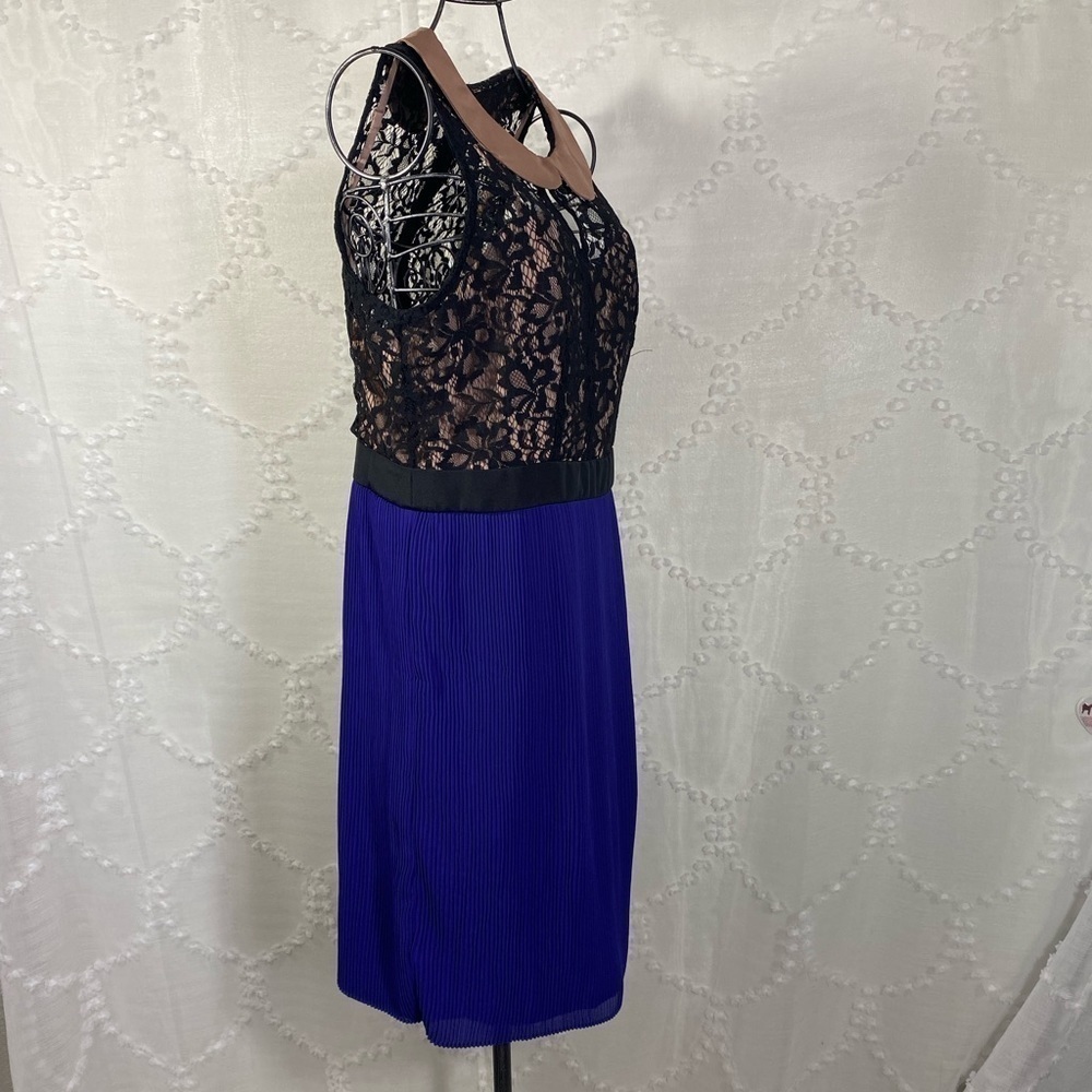 Minuet blue mini dress with Peter Pan collar size L - Picture 4 of 9